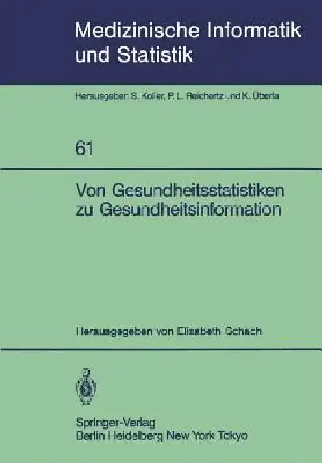 Cover of Von Gesundheitsstatistiken Zu Gesundheitsinformation
