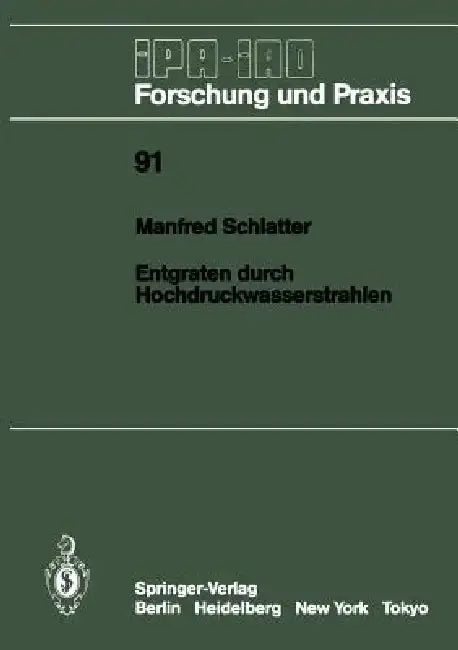 Cover of Entgraten Durch Hochdruckwasserstrahlen
