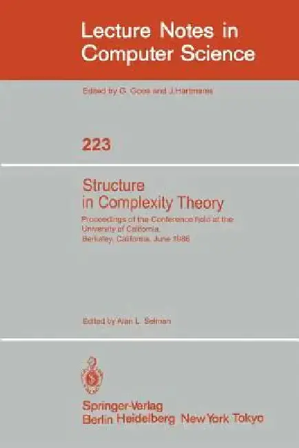 Cover of Structure in Complexity Theory