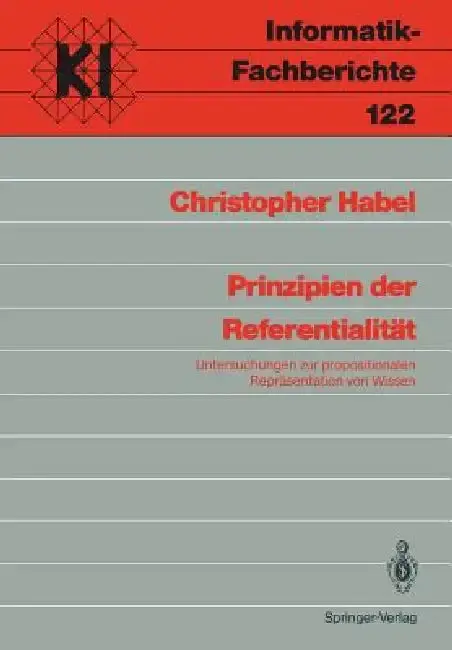 Cover of Prinzipien Der Referentialität