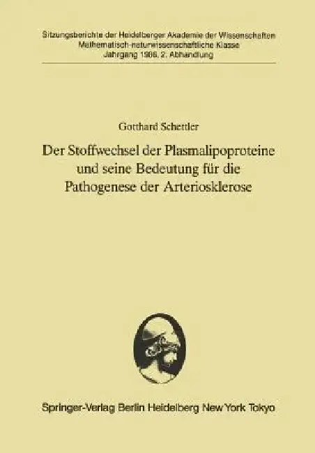 Cover of Der Stoffwechsel Der Plasmalipoproteine Und Seine Bedeutung Für Die Pathogenese Der Arteriosklerose