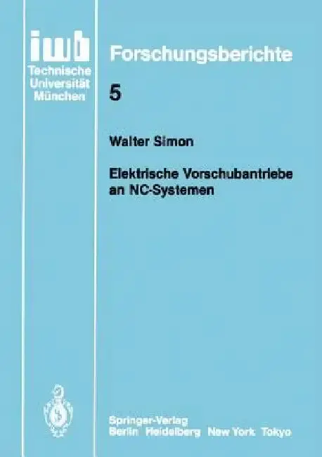 Cover of Elektronische Vorschubantriebe an Nc-Systemen
