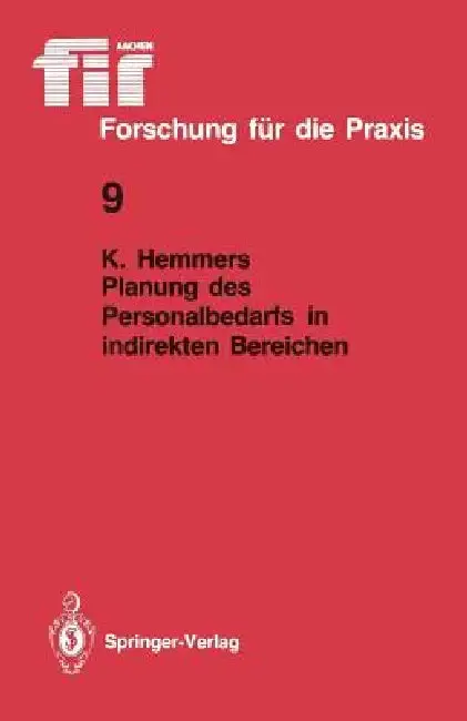 Cover of Planung Des Personalbedarfs in Indirekten Bereichen