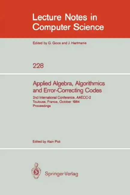 Cover of Applied Algebra, Algorithmics and Error-Correcting Codes