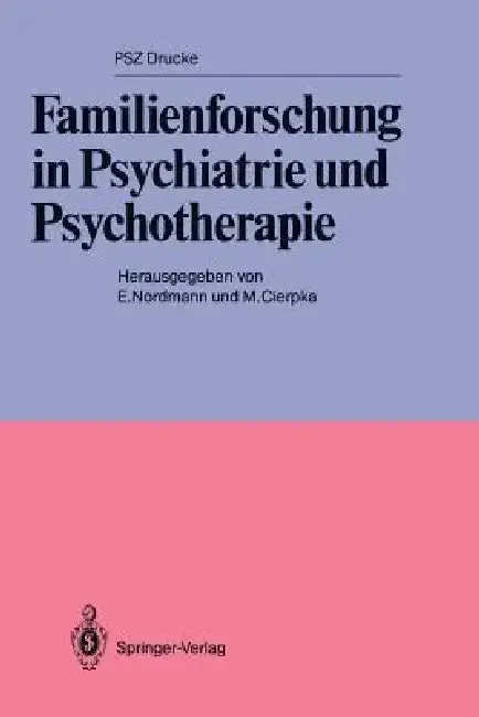 Cover of Familienforschung in Psychiatrie Und Psychotherapie
