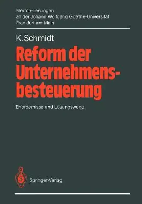 Cover of Reform Der Unternehmensbesteuerung