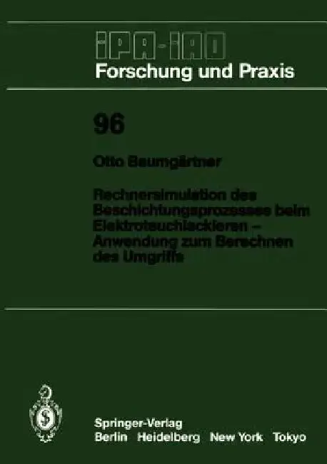 Cover of Rechnersimulation Des Beschichtungsprozesses Beim -- Elektrotauchlackieren Anwendung Zum Berechnen Des Umgriffs