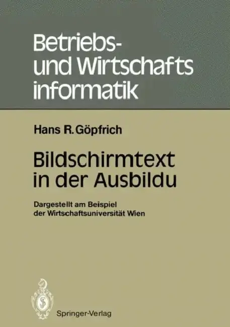 Cover of Bildschirmtext in Der Ausbildung
