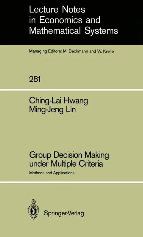Cover of Group Decision Making under Multiple Criteria