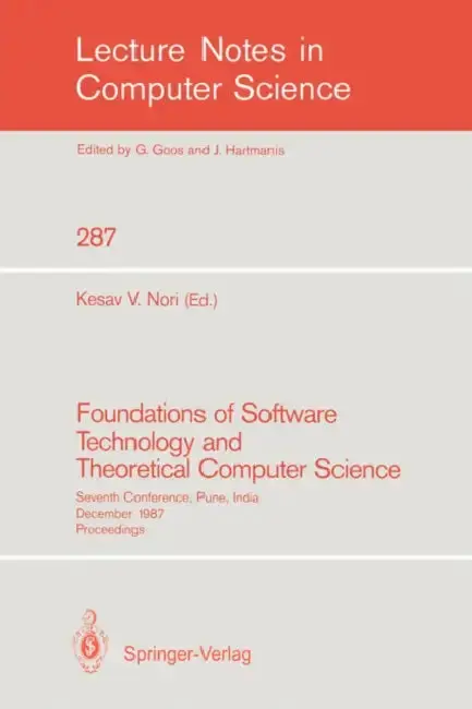 Cover of Foundations of Software Technology and Theoretical Computer Science