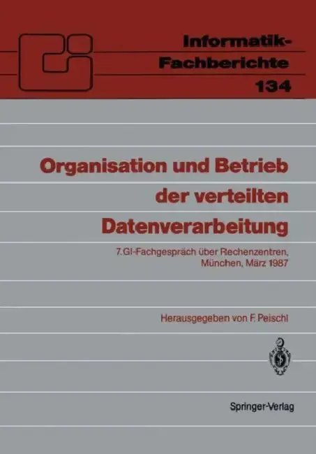 Cover of Organisation Und Betrieb Der Verteilten Datenverarbeitung