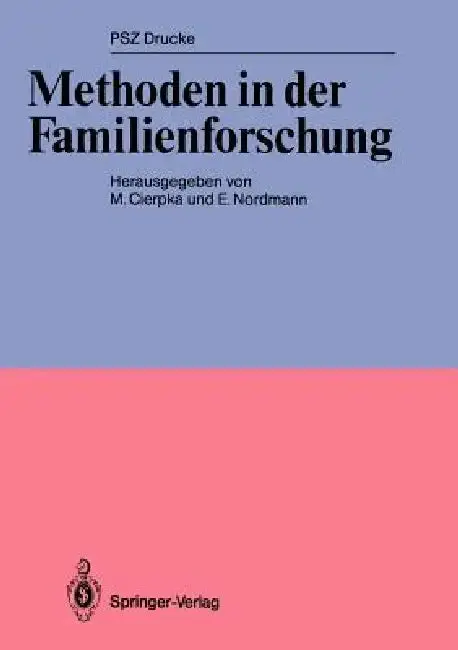Cover of Methoden in Der Familienforschung