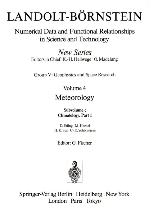 Cover of Climatology