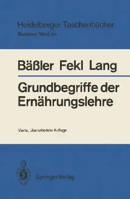 Cover of Grundbegriffe Der Ernährungslehre
