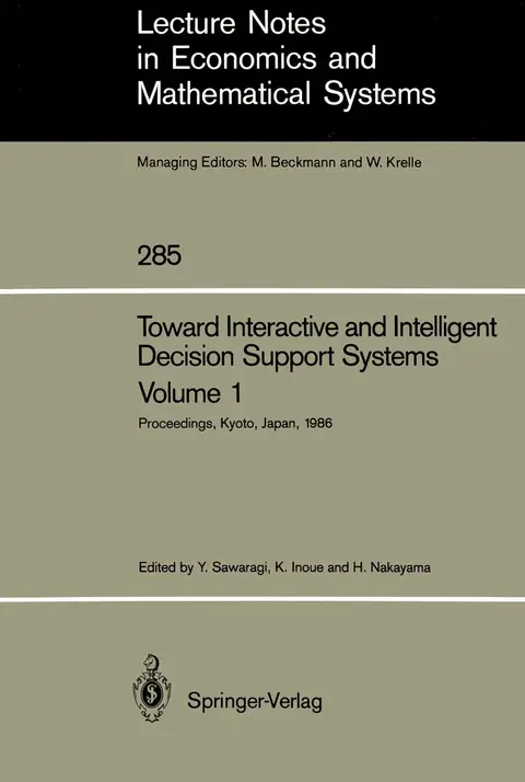 Cover of Toward Interactive and Intelligent Decision Support Systems