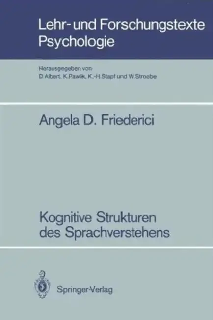 Cover of Kognitive Strukturen Des Sprachverstehens