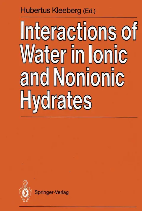 Cover of Interactions of Water in Ionic and Nonionic Hydrates
