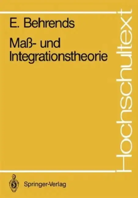 Cover of Maß- Und Integrationstheorie