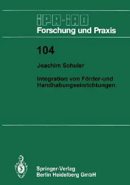 Cover of Integration Von Förder- Und Handhabungseinrichtungen