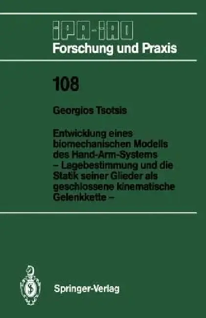 Cover of Entwicklung Eines Biomechanischen Modells Des Hand-Arm-Systems