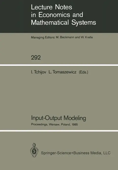 Cover of Input-Output Modeling