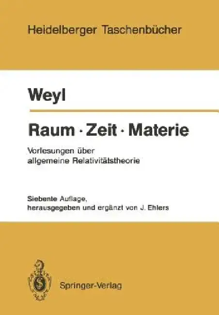 Cover of Raum - Zeit - Materie