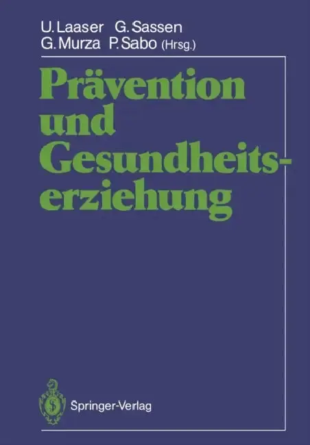 Cover of Prävention Und Gesundheitserziehung