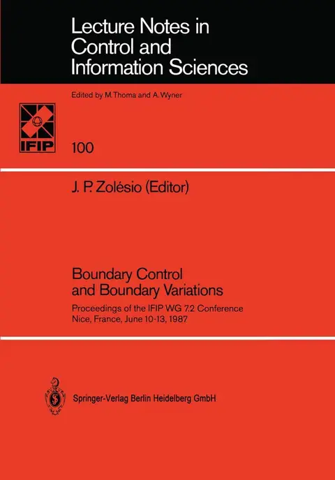 Cover of Boundary Control and Boundary Variations