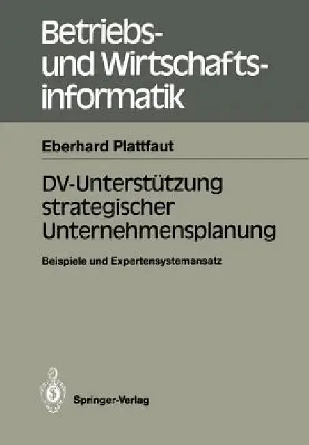 Cover of DV-Unterstützung Strategischer Unternehmensplanung