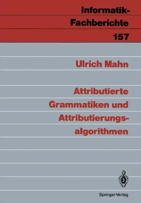 Cover of Attributierte Grammatiken Und Attributierungsalgorithmen