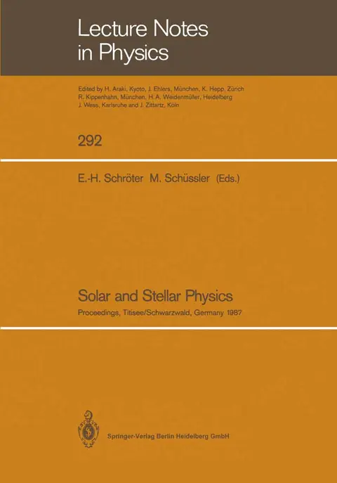 Cover of Solar and Stellar Physics