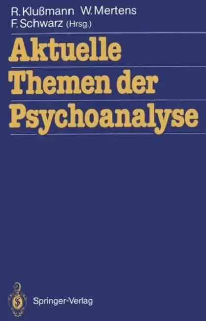 Cover of Aktuelle Themen Der Psychoanalyse