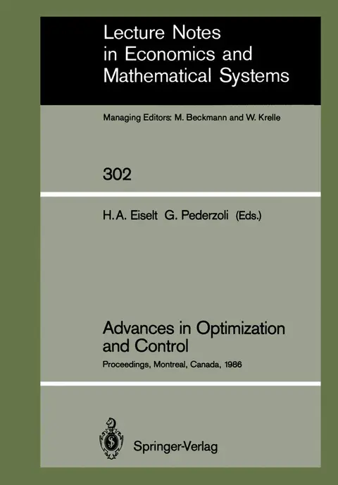 Cover of Advances in Optimization and Control