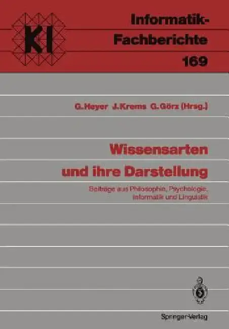 Cover of Wissensarten Und Ihre Darstellung