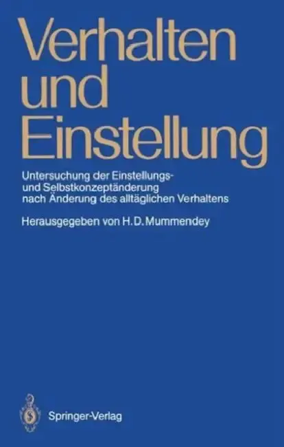 Cover of Verhalten Und Einstellung
