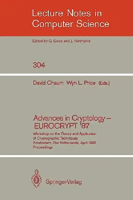 Cover of Advances in Cryptology - Eurocrypt '87