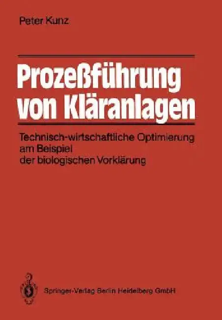 Cover of Prozeßführung Von Kläranlagen