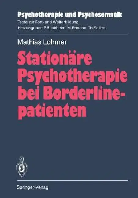 Cover of Stationäre Psychotherapie Bei Borderlinepatienten