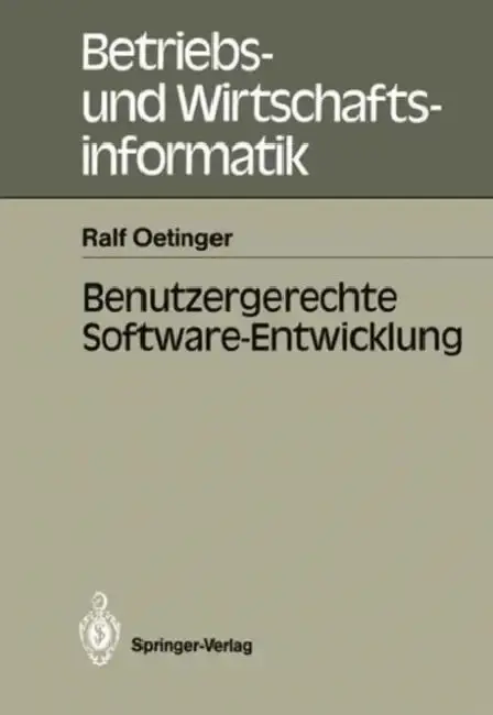 Cover of Benutzergerechte Software-Entwicklung