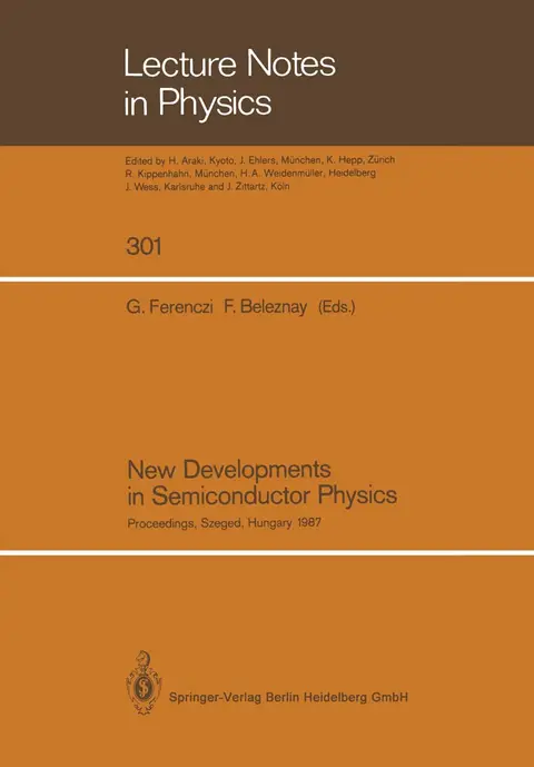 Cover of New Developments in Semiconductor Physics