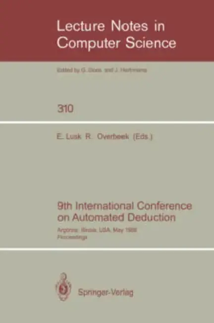 Cover of 9th International Conference on Automated Deduction