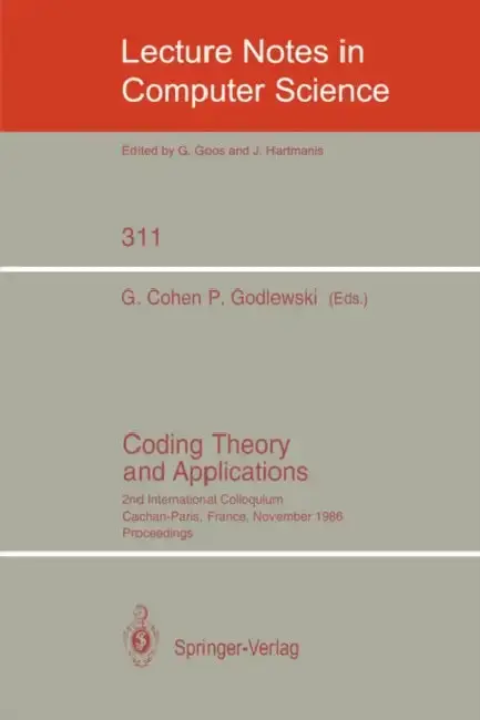 Cover of Coding Theory and Applications