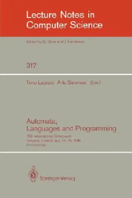 Cover of Automata, Languages and Programming