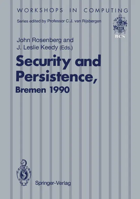 Cover of Security and Persistence
