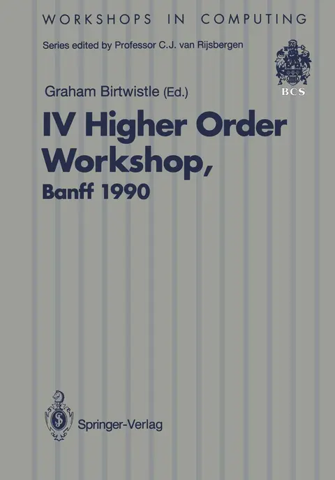Cover of IV Higher Order Workshop, Banff 1990