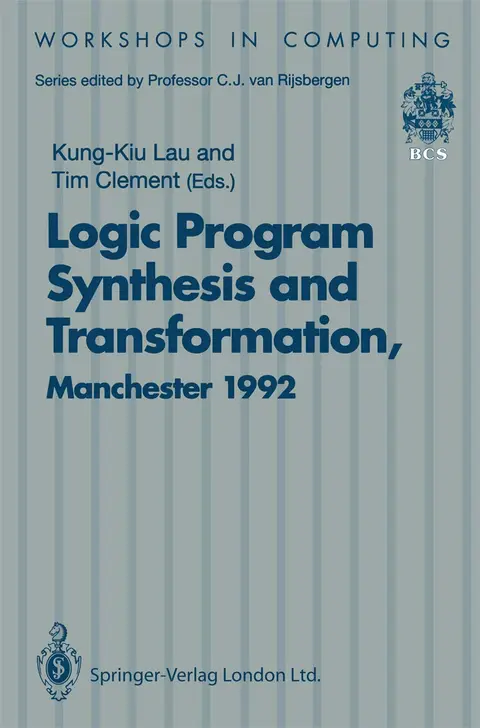 Cover of Logic Program Synthesis and Transformation