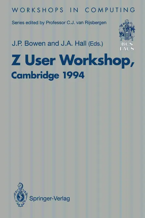 Cover of Z User Workshop, Cambridge 1994