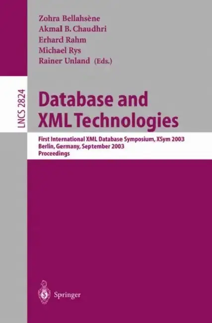 Cover of Database and XML Technologies