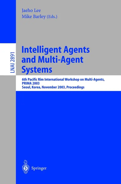 Cover of Intelligent Agents and Multi-Agent Systems