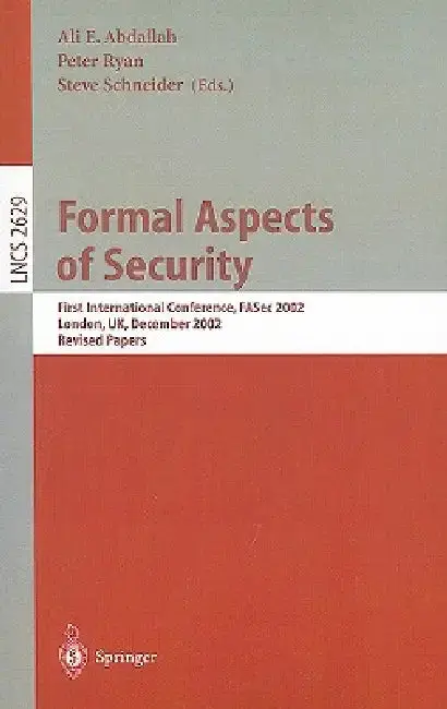 Cover of Formal Aspects of Security